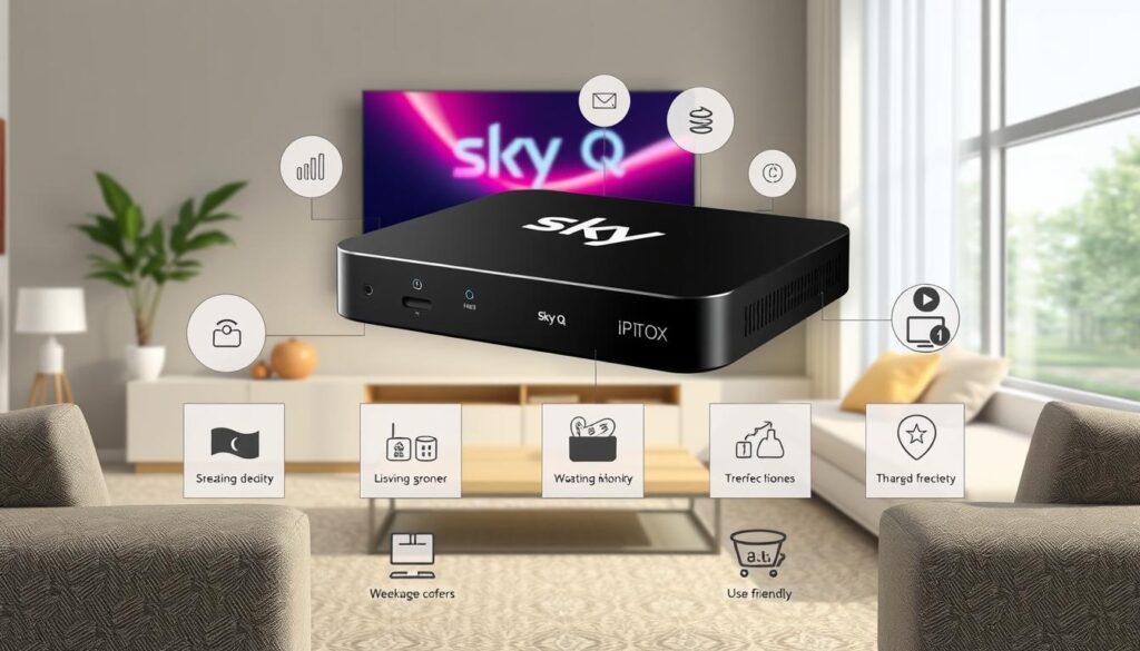 Image generation prompt for Sky Q IPTV Box