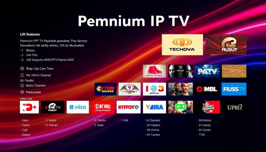 Ein Bild des Premium-IPTV-Pakets mit allen Funktionen und Kanälen