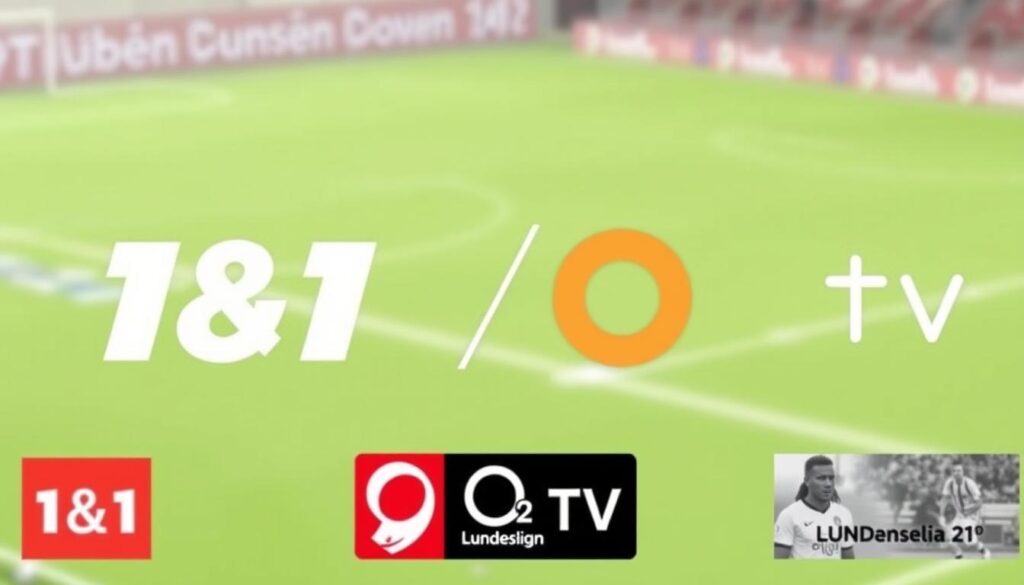 Ein Bild von 1&1 TV und O2 TV Logos mit Bundesliga-Inhalten