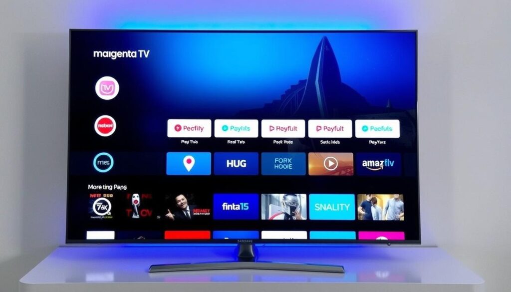Ein Bild von der Magenta TV-App auf einem Samsung TV