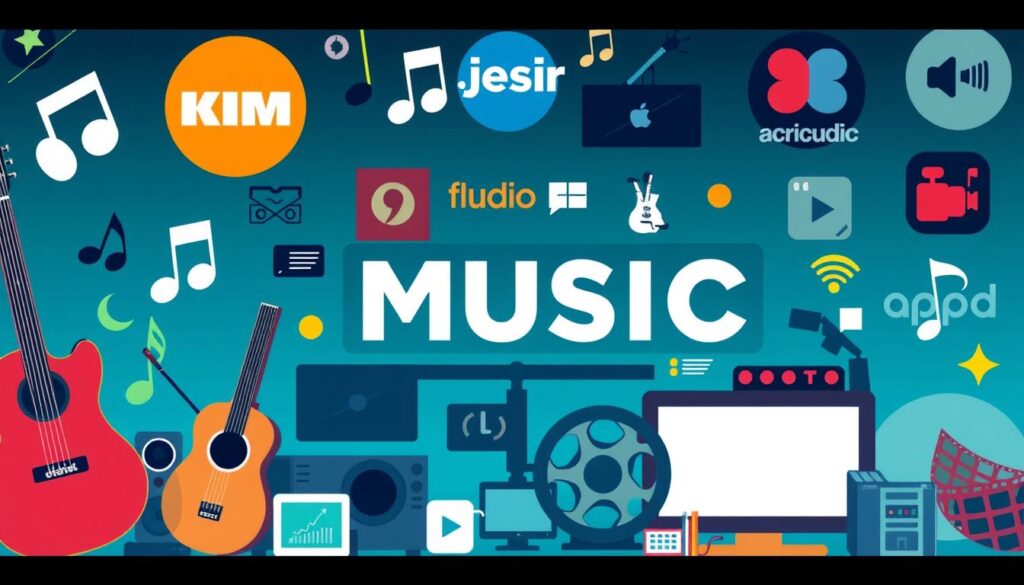 Ein Bild von verschiedenen Musik- und Unterhaltungskanälen