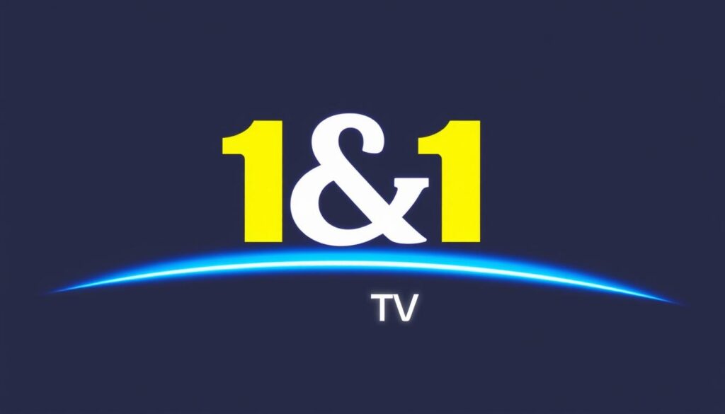 Generiere ein Bild von 1&1 HD TV Logo