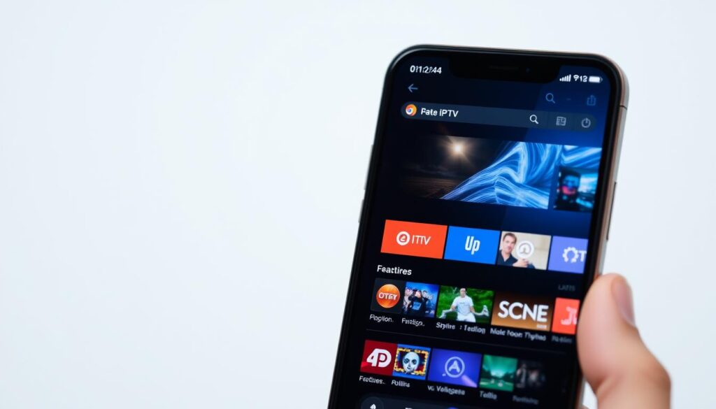 Generiere ein Bild von OTTOcean IPTV auf einem Smartphone