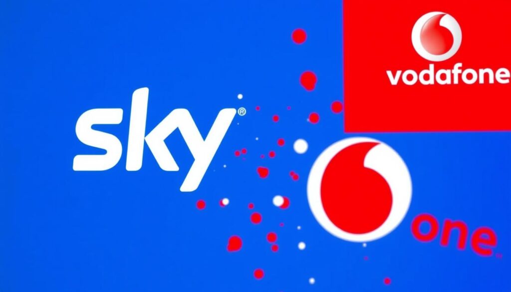 Generiere ein Bild von Sky über Vodafone