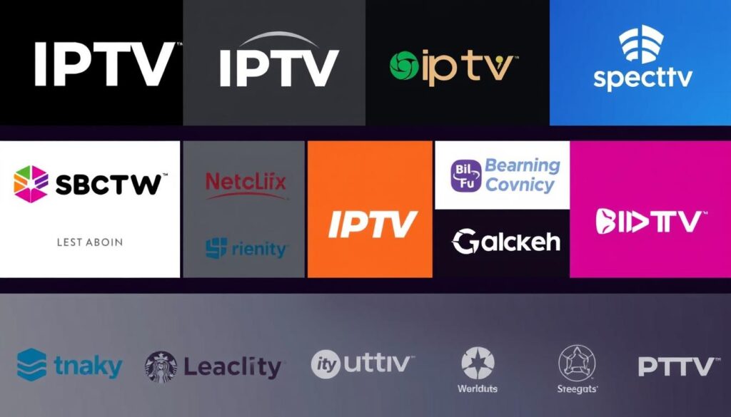Generiere ein Bild von verschiedenen IPTV-Anbietern