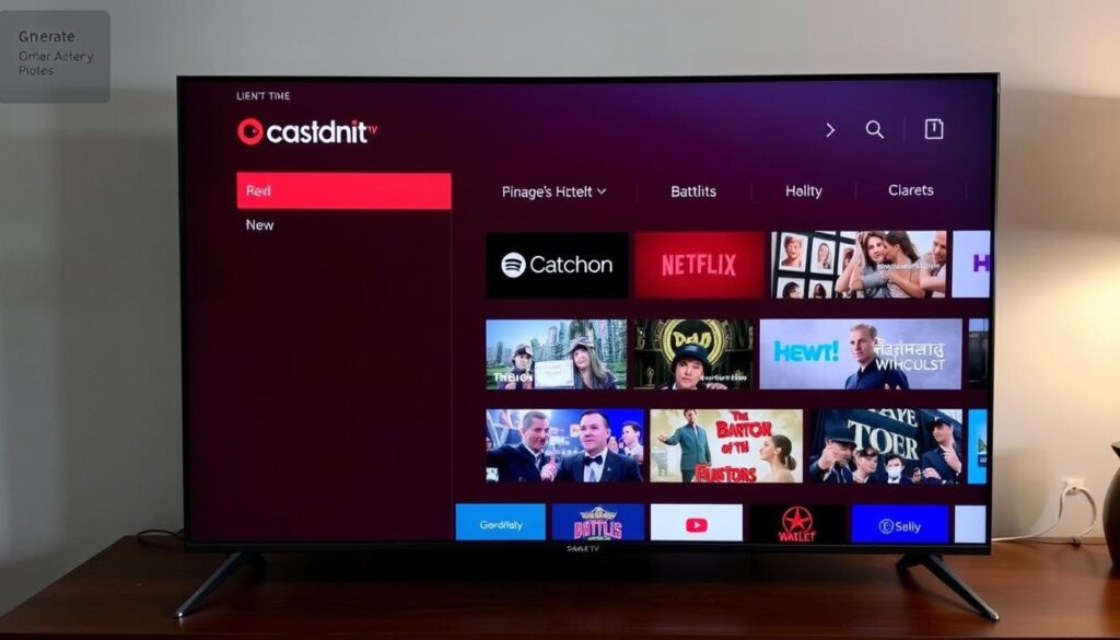 Generieren Sie ein Bild von CatchON TV auf einem Smart-TV