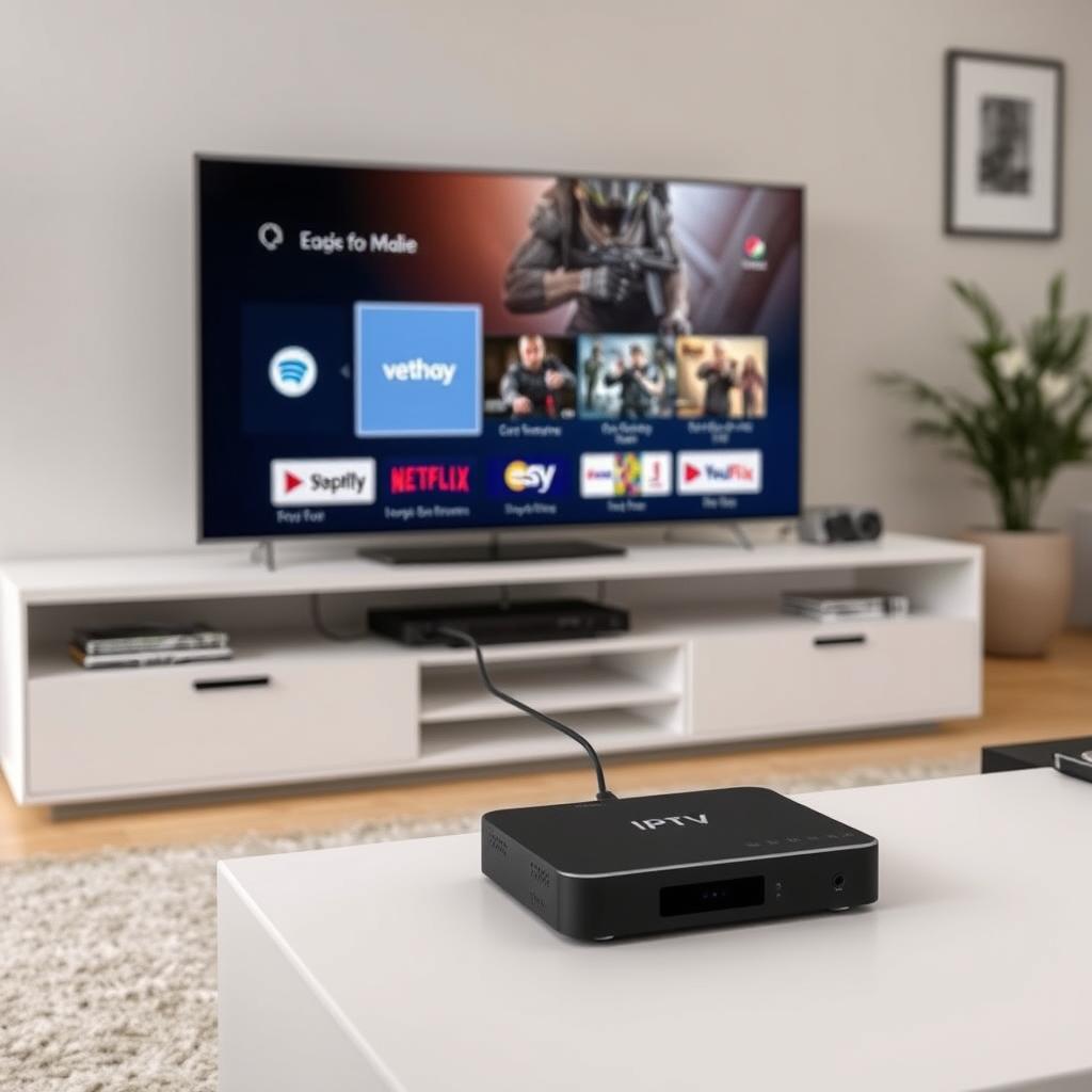 IPTV Box als Multimedia-Zentrale mit verschiedenen Apps und Diensten