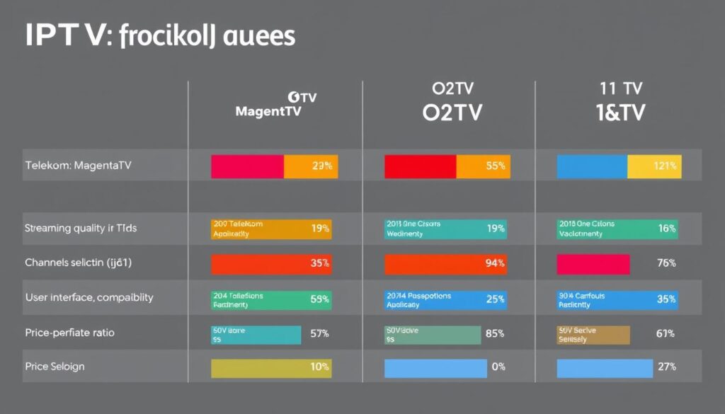 IPTV Test: Vergleich der Anbieter in einer Grafik