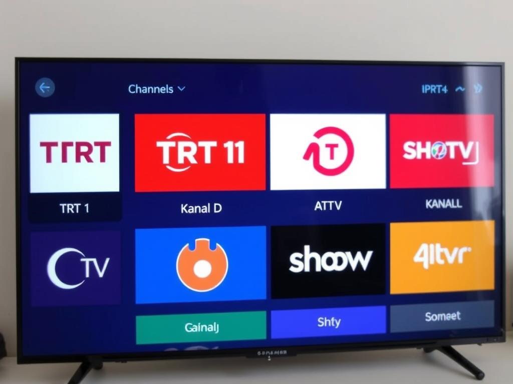 Smart IPTV Benutzeroberfläche mit türkischen Sendern